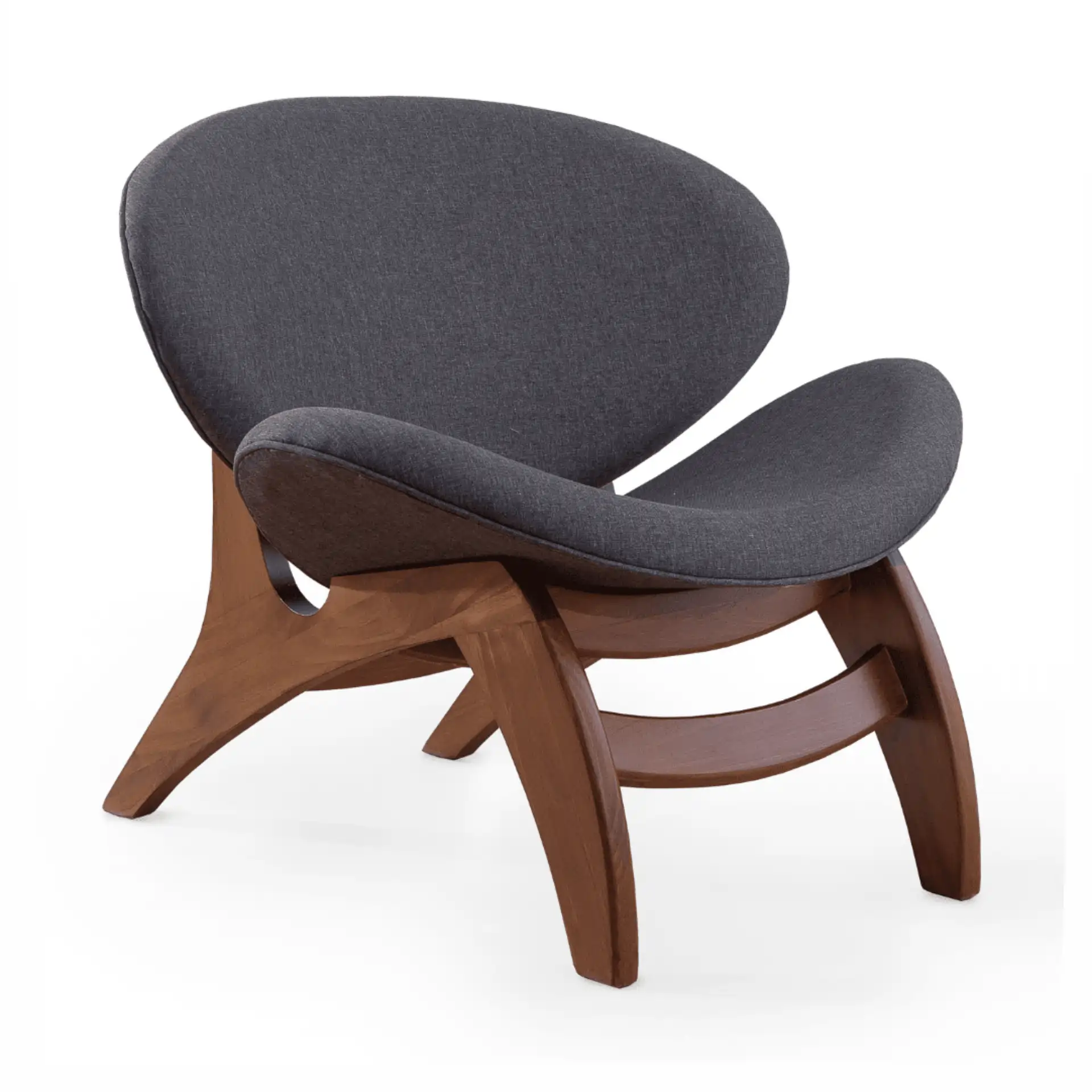 Poltrona Pérola Estofada com Design Shell Personalizável