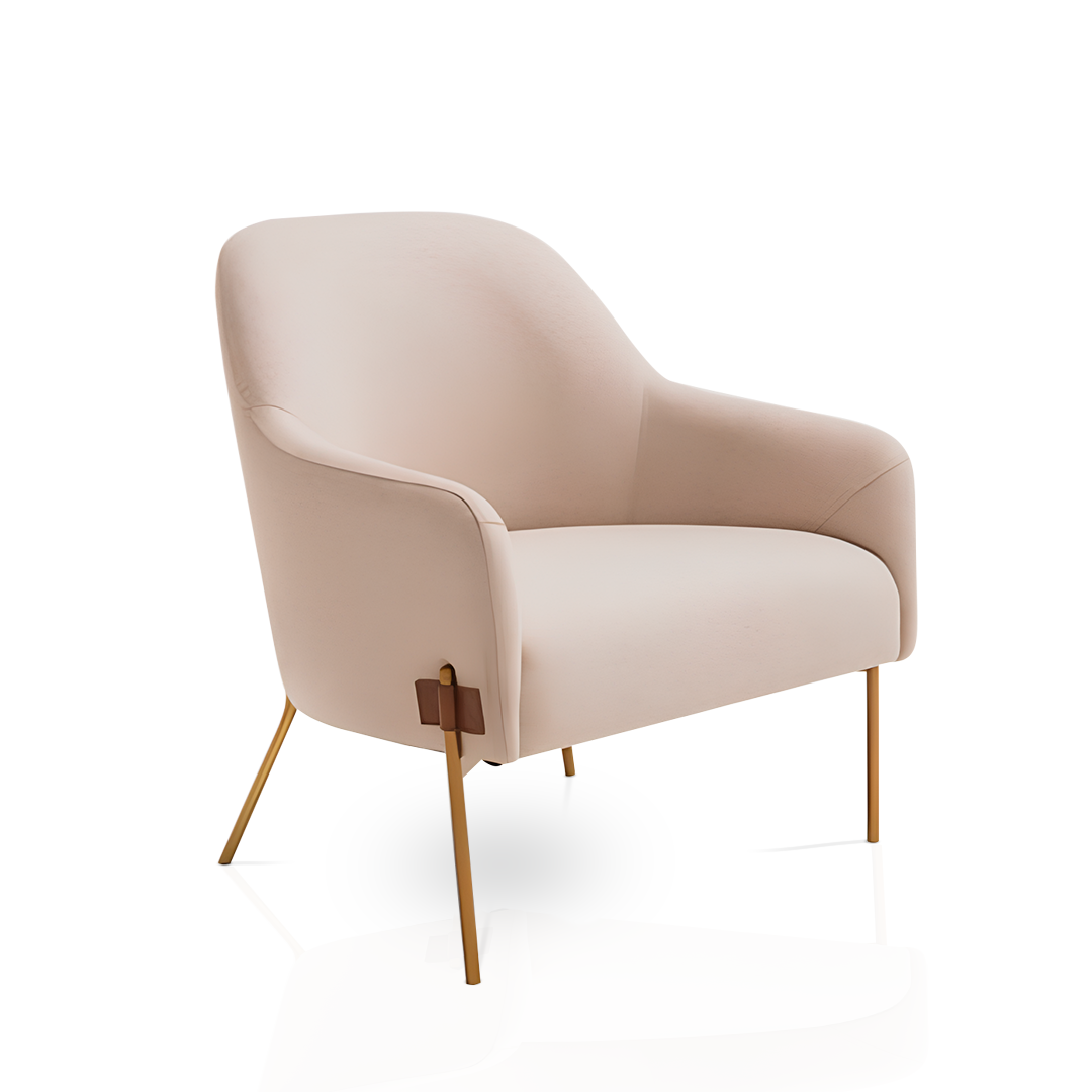 Poltrona Catherine Personalizável com Base Aço Carbono