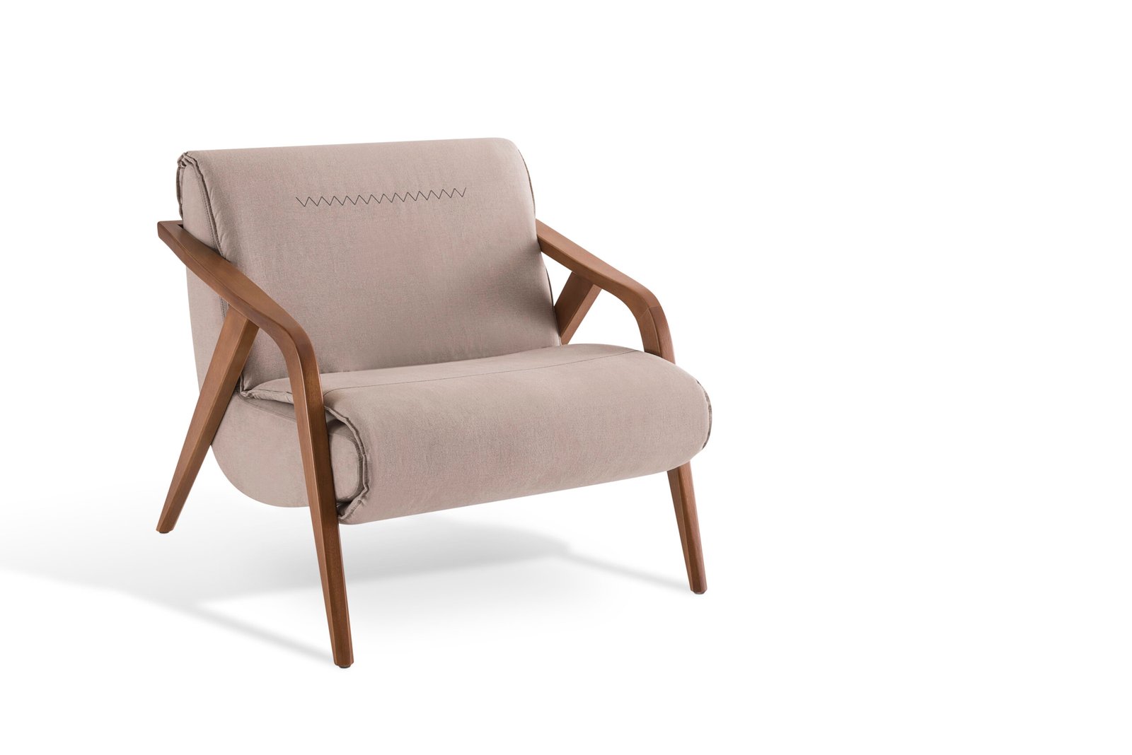 Poltrona Zizag Personalalizável com Costura Decorativa