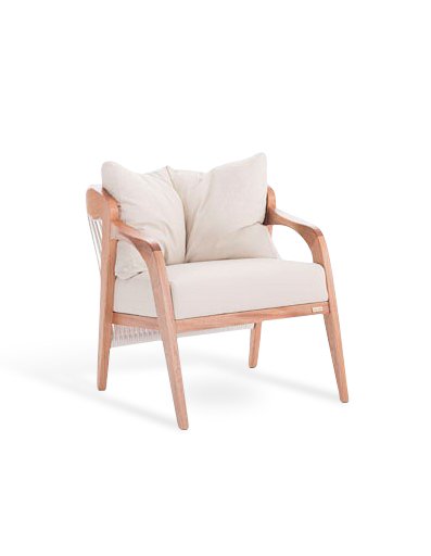 Poltrona Rib Artesanal com Cordas Trançadas - Personalizável