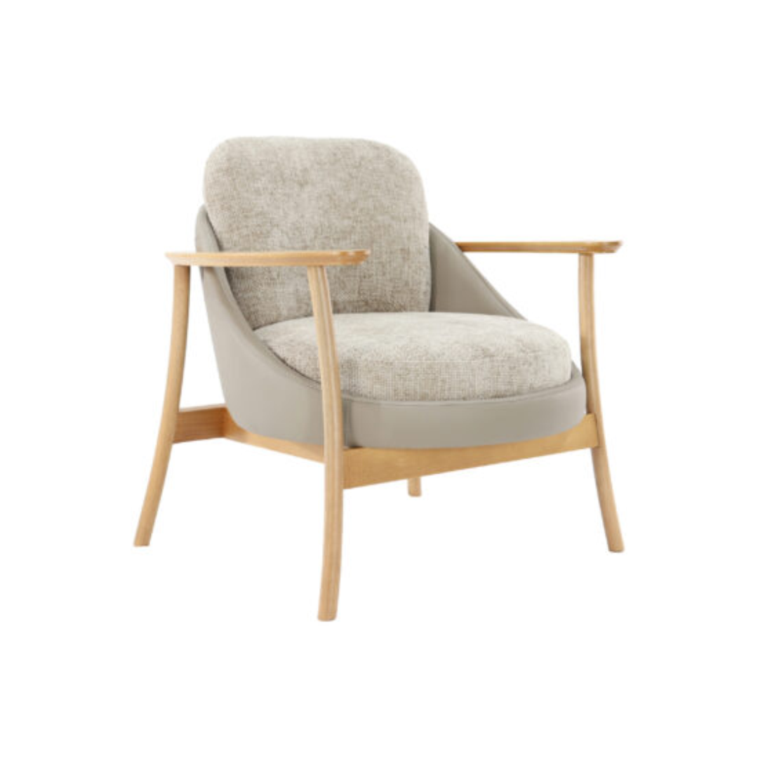 Poltrona Milano Madeira Maciça Estofada