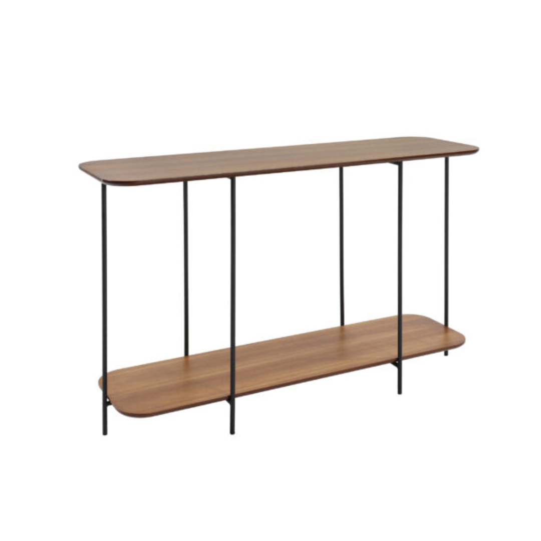 Aparador Lógica Minimalista com Estrutura Metálica e Madeira Maciça