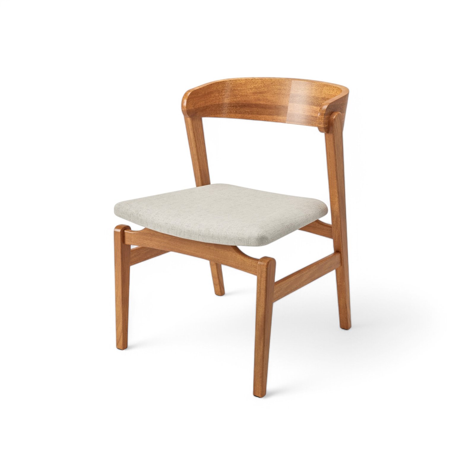 Cadeira Olivia personalizável madeira e revestimento