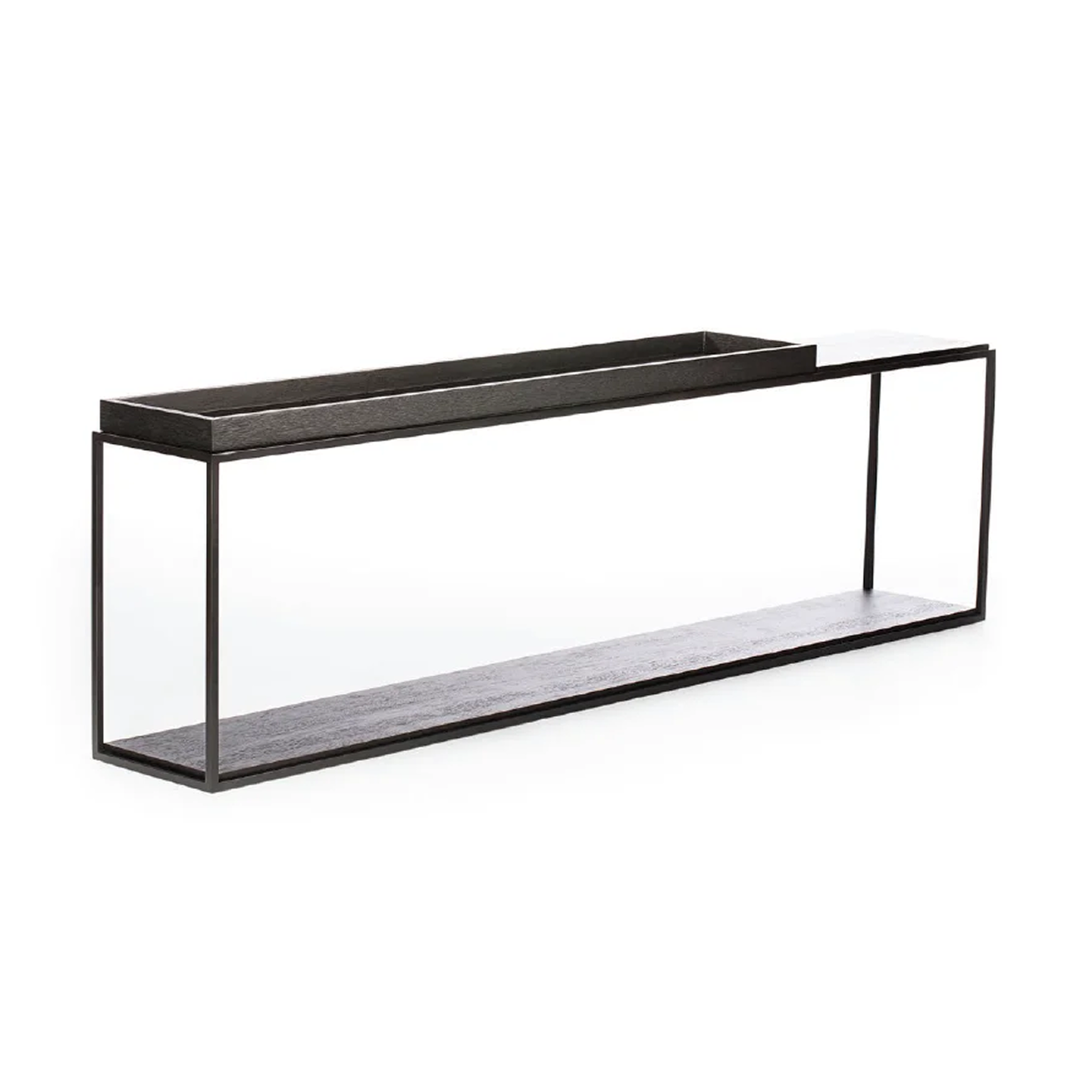 Aparador Quadra em Madeira Maciça e Aço Inox