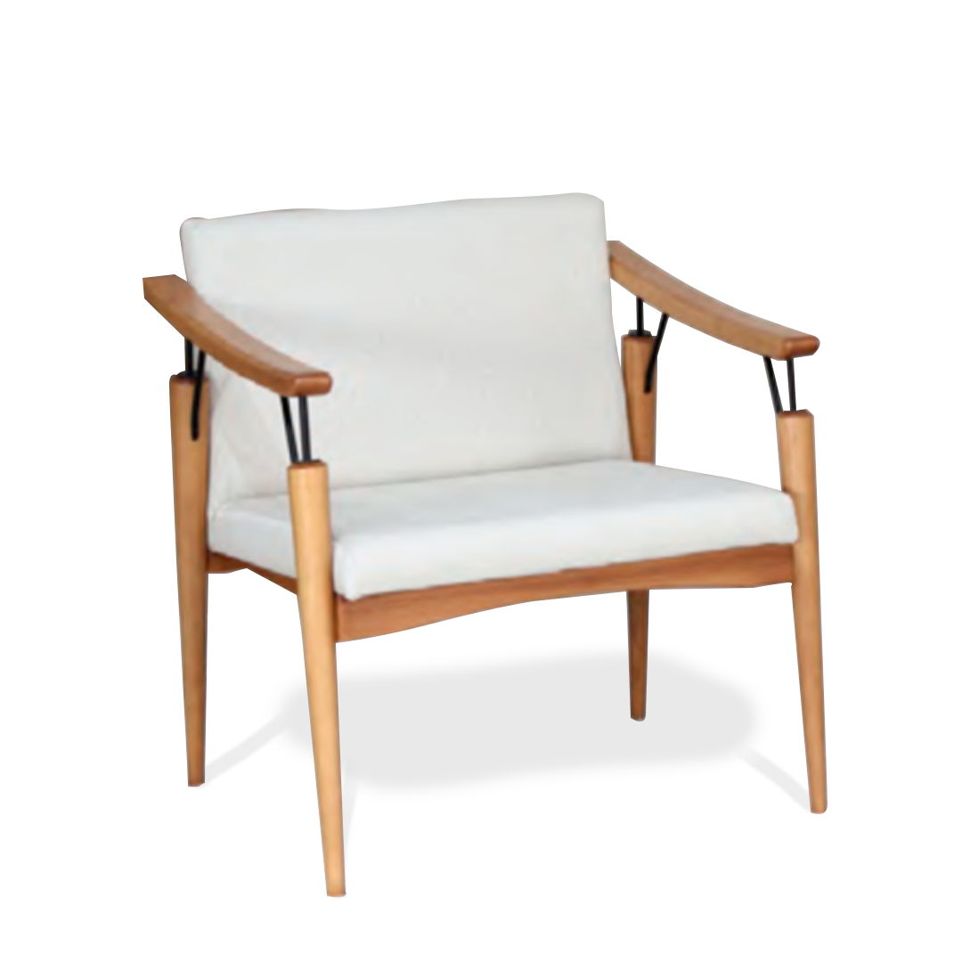 Poltrona Torres - Madeira Maciça Eucalipto com Detalhes em Metal