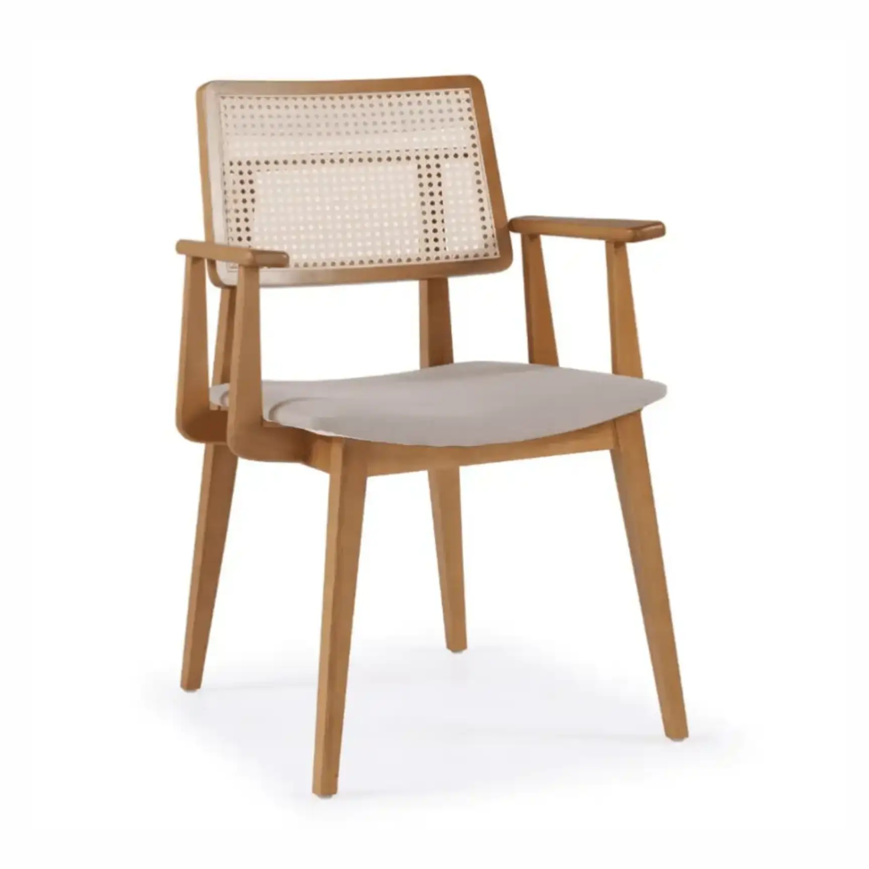 Cadeira Helbrus com Braços - Design Exclusivo em Madeira Maciça