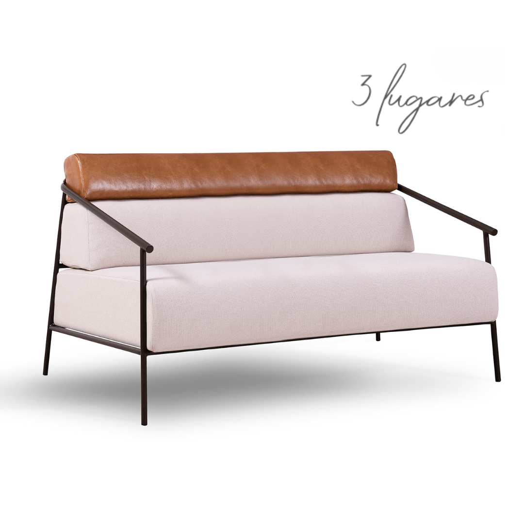 Sofá Derme 3 Lugares - Design Contemporâneo